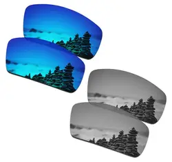 SmartVLT 2 пары поляризационные солнцезащитные очки для женщин Замена оптические стёкла Oakley столовая 2006 голубой лед и серебро титан
