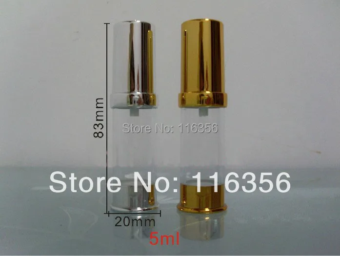 

5ML gold/siver airless lotion bottle or vacuum with airless pump