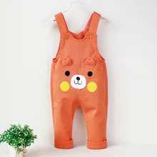 Новинка; сезон весна-лето; Тонкий Повседневный Детский комбинезон в Корейском стиле; одежда для малышей; ремешки из хлопчатобумажной ткани; Тонкие штаны