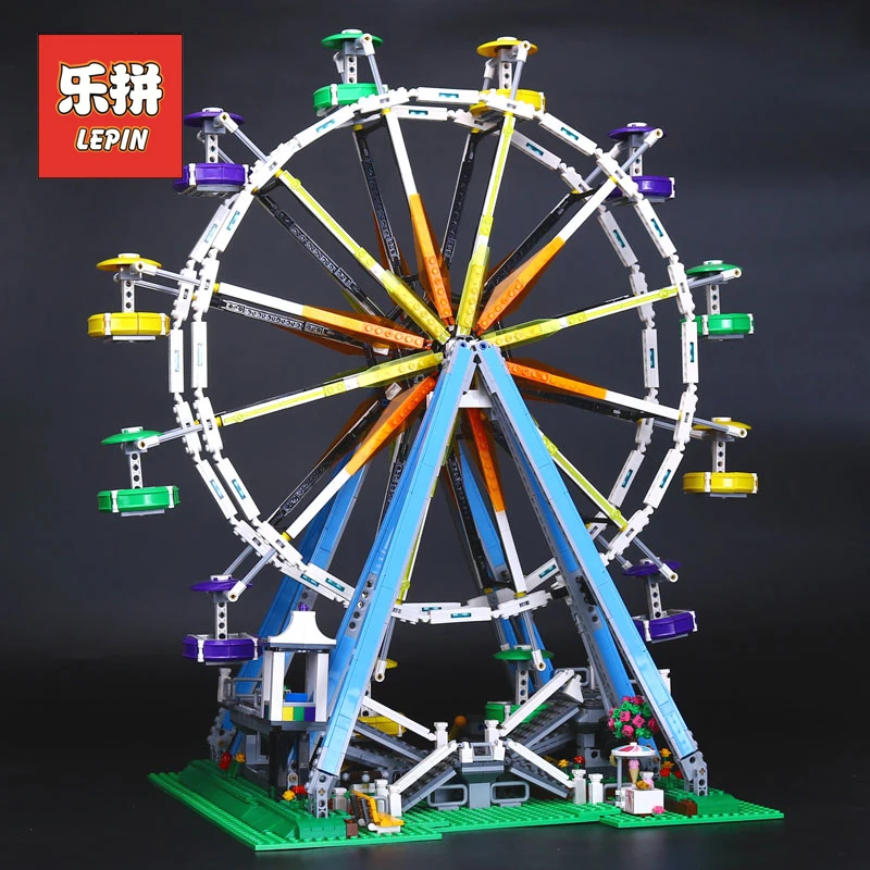 

Lepin 15012 City Building Expert Ferris Wheel Model Building Kits Assembling Block Bricks Compatible with 10247 Educational Kids