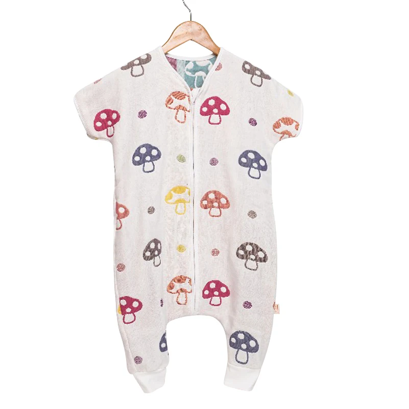 Plus Size Baby Sleeping Bag 6 Layers Cotton Gauze Children Pajamas Anti