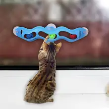 Забавный для домашнего котика игрушка кошки котенок окно кошка практичная присоска мяч на направляющей интерактивная игрушка прикрепить стену стекло тренировка выносливости игрушка