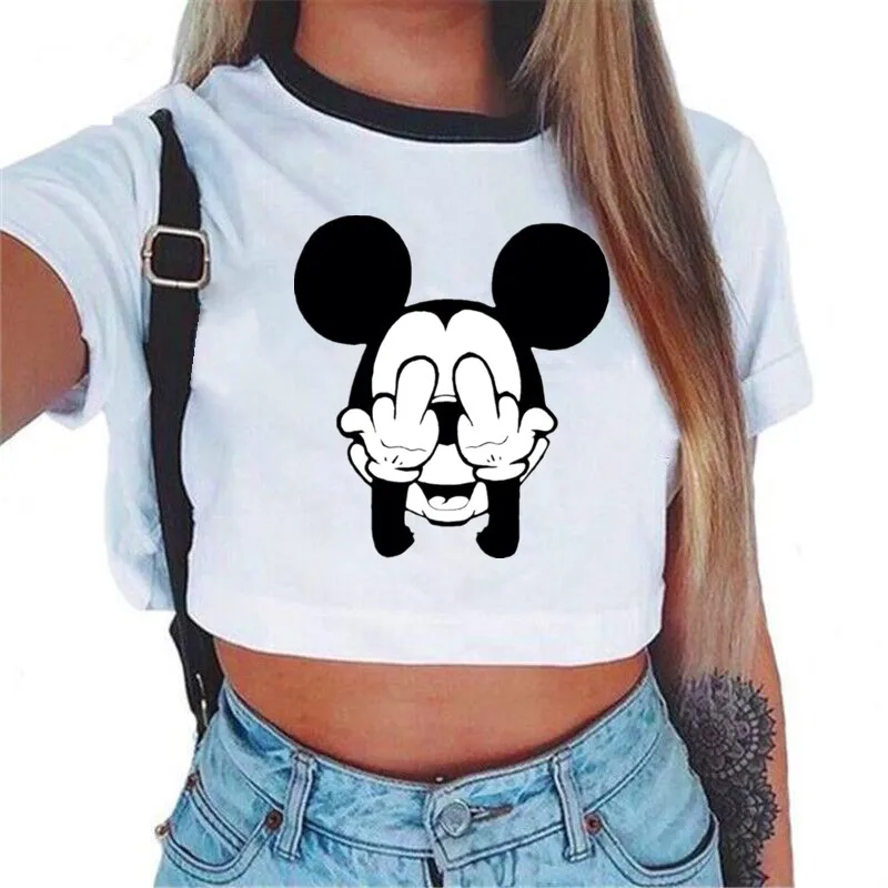 Womens VOGUE Letter Crop Top Short Sleeve T Shirts Women Brand New Casual Tee Tops Summer Female T Shirt Cute Cropped Top