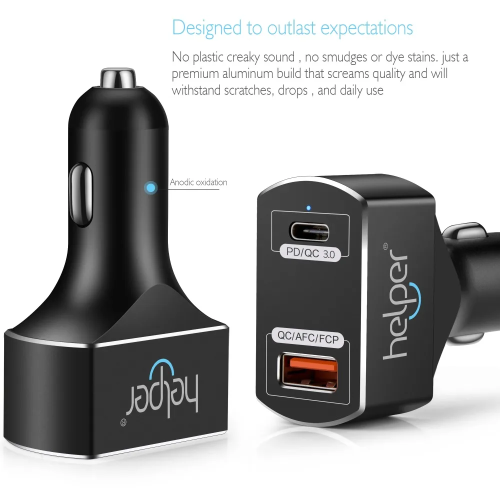 5V 20V USB C PD Car Charger with Power Delivery 45W Quick Charge 3.0 USB-C 18W QC3.0 USB Car Charger Adapter for Laptop Notebook 5V 20V USB C PD Car Charger with Power Delivery 45W Quick Charge 3.0 USB-C 18W QC3.0 USB Car Charger Adapter for Laptop Notebook