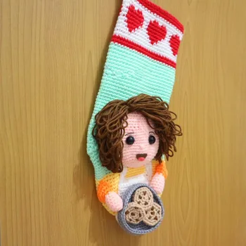 

Crochet baby handmade Festival socks family mom style model number SC008