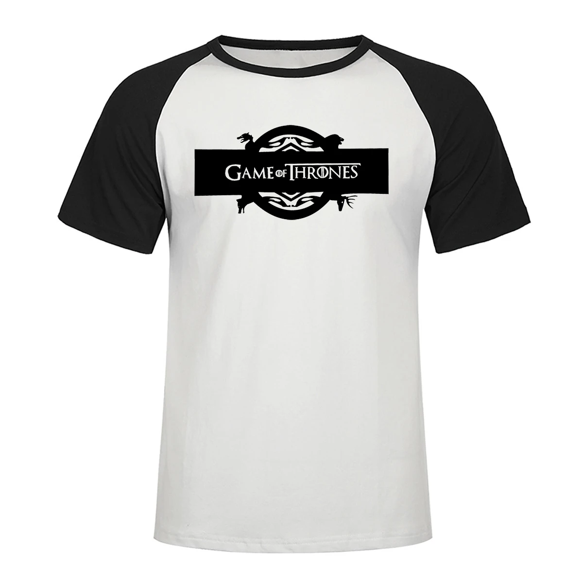 

2019 Summer Men Raglan Tshirt Game Of Thrones Targaryen Fire And Blood T Shirt Men Casual Comfortable Cotton Men's Tops Tees