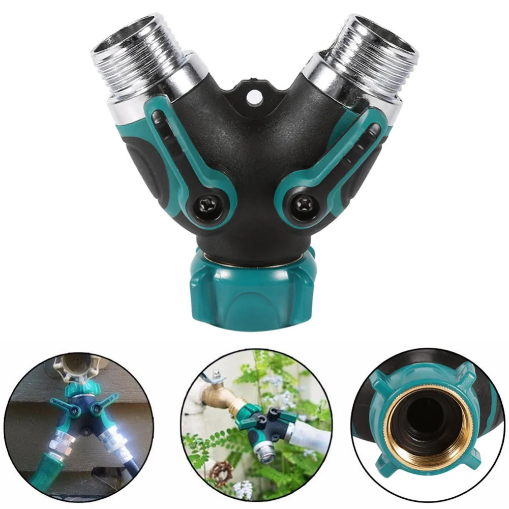 

2 Way Water Pipe Tap Splitter Adaptor Hose Connector for Outdoor Garden Lawn Irrigation LBShipping