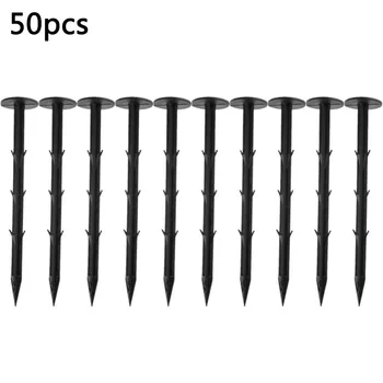 

50 Pcs 11cm Garden Ground Nail Fix Tools Sunshade Fly Net Pest Control Plastic Film Pegs