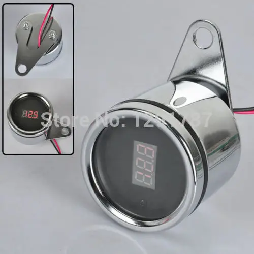 

Universal Motorcycle Red LED Digital Volt meter Voltmeter Waterproof Gauge