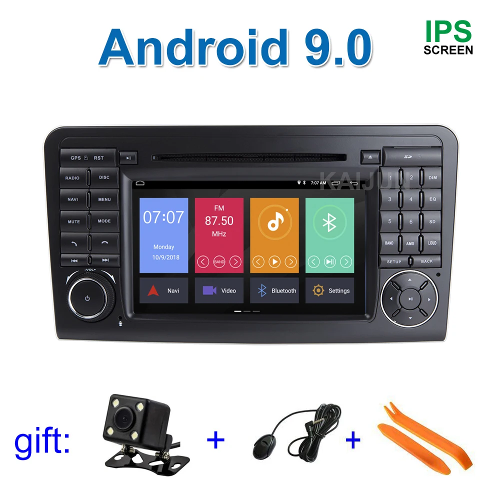 

IPS screen Android 9 Car DVD Stereo Player for Mercedes/Benz GL ML CLASS W164 ML350 ML500 X164 GL320 with Wifi BT GPS Radio