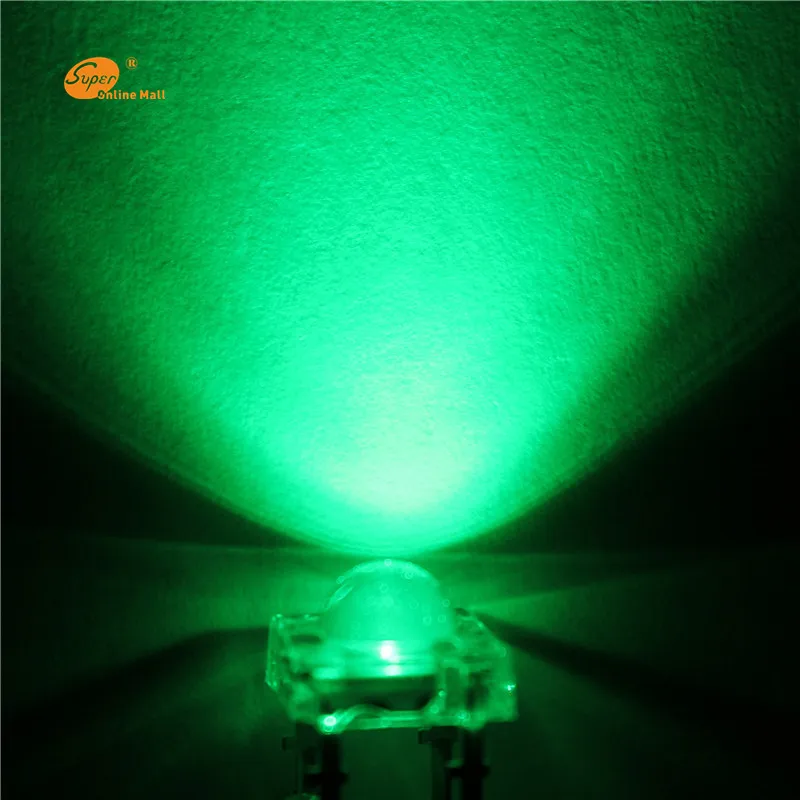 1000 шт. зеленый светодиод 5 мм Пиранья супер поток светодиодов 4 pin купол Широкий формат супер яркий свет лампы для автомобиля свет