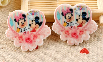 

Free Shipping 100pcs/lot 37x27mm cartoon Resin Flatback Button For Hair Bow Center Craft ScrapbookingSC214