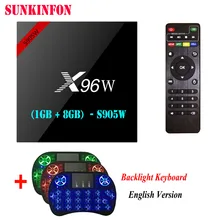 X96W Android 7.1.2 TV Box Amlogic S905W 1GB 8GB Quad Core WIFI HDMI 4K HD Smart Set Top Box Media Player PK X96 A95X H96 T95Z