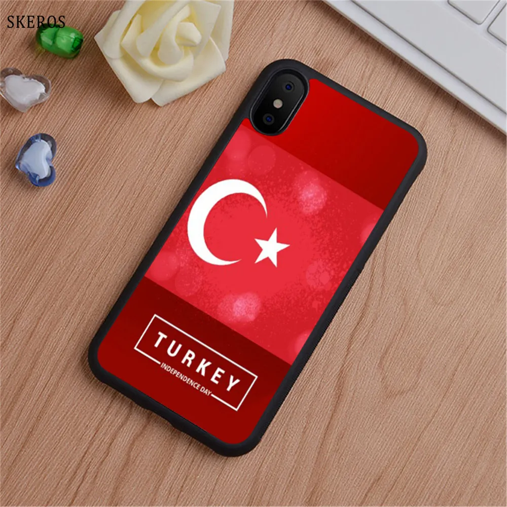 SKEROS Турецкий флаг чехол для iPhone X 4 4S 5 5S 6 6s 7 8 plus плюс и # B806 |