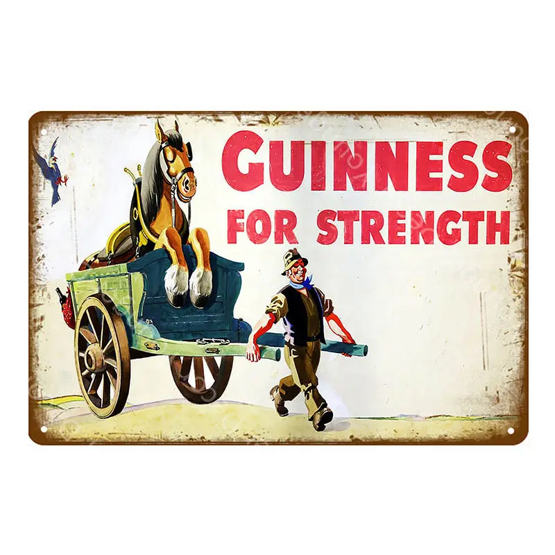 Guinness хорошо для вас дает вам прочность металла Металическая табличка с надписью