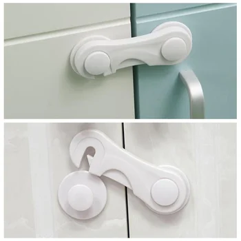 

5pcs/lot Kids Cupboard Cabinet Door Drawer Safety Locks Baby Safety Drawer Locks Child Security Protector Window Wardrobe Lock