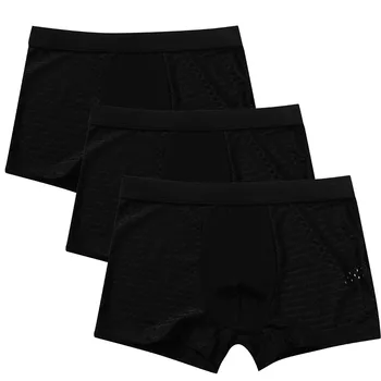 

2019 New 3Pcs Cotton Boxer Men Breathable Men Underwear Soft Multicolor Boxer Homme black Edge Boxershorts Men Boxers Underpants