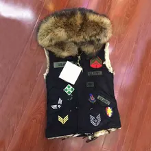 Черные короткие без рукавов главе жилетка натуральный из искусственного меха внутри с большим воротником жилет