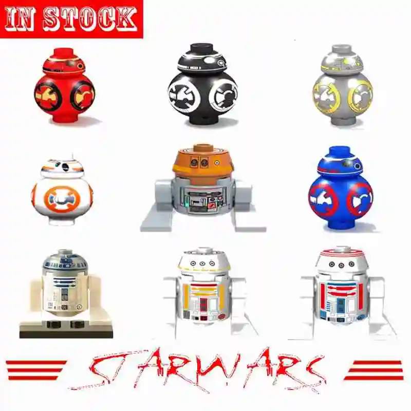

Mailackers Blocks Toys & Hobbies Star Wars Figures R2D2 Robot Sith R2-D2 BB8 Trooper Soldier Starwars Weapon Building Block Kits