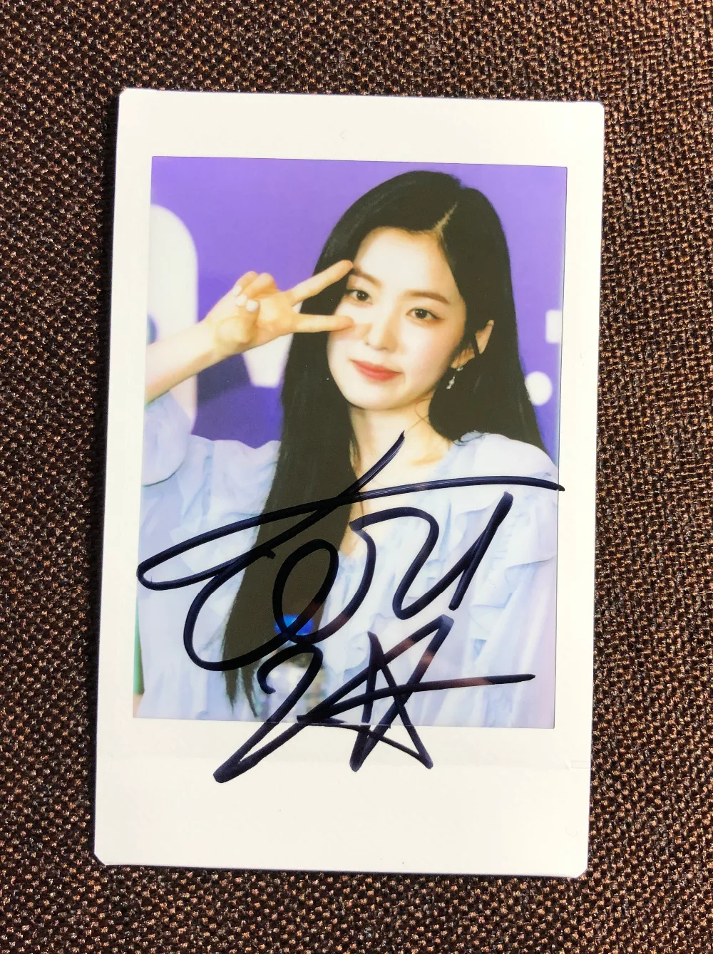 Ручной работы красный бархат Irene с автографом Polaroid 3 дюйм(ов) K-POP 5C1