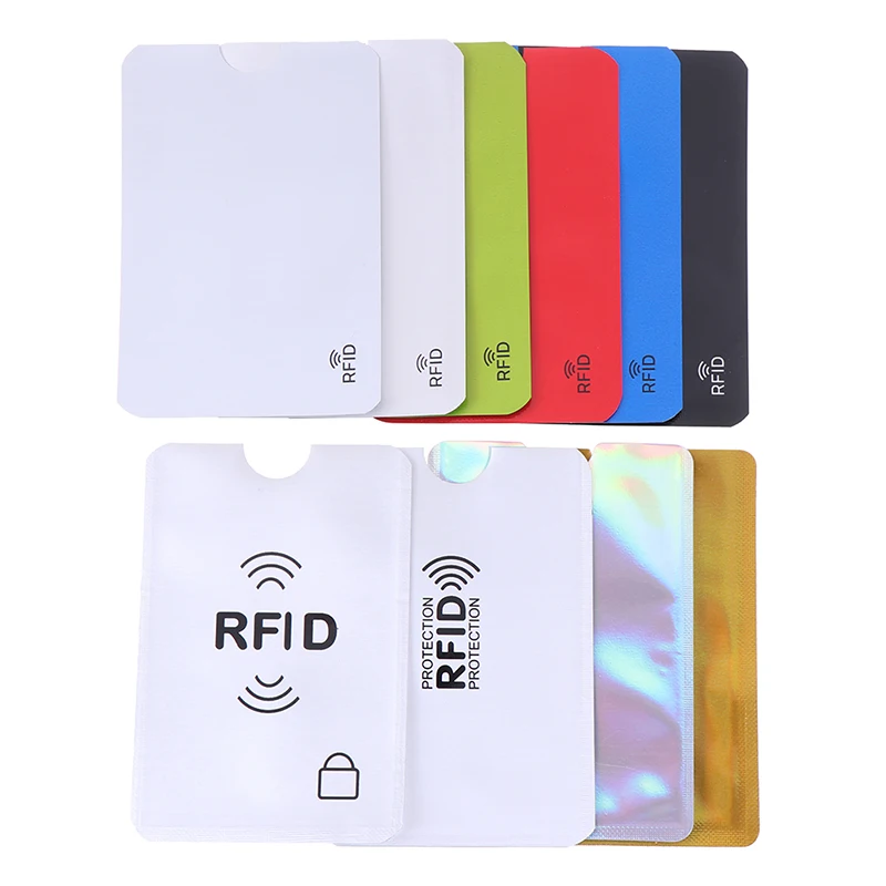 10 шт. с протекторами для банковских карт безопасный рукав RFID Блокировка ID держатель фольга щит ID Держатель карты значки паспорт