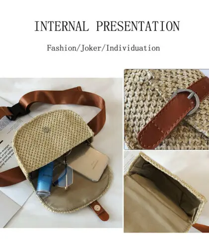 Women Summer Rectangle Straw Shoulder Bags Rattan Bag HandWoven Beach Crossbody Women Summer Rectangle Straw Shoulder Bags Rattan Bag HandWoven Beach Crossbody