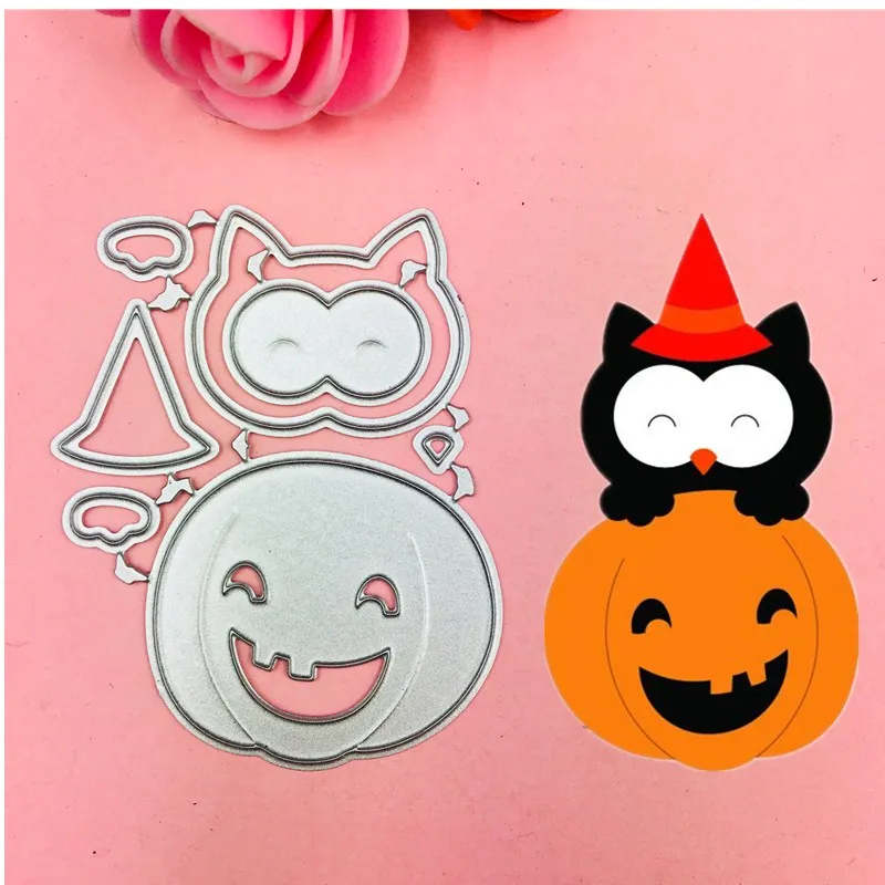 

Halloween Pumpkin Bow Ear Cutting Dies Stencils for DIY Scrapbooking/photo album Decorative Embossing DIY Paper Cards