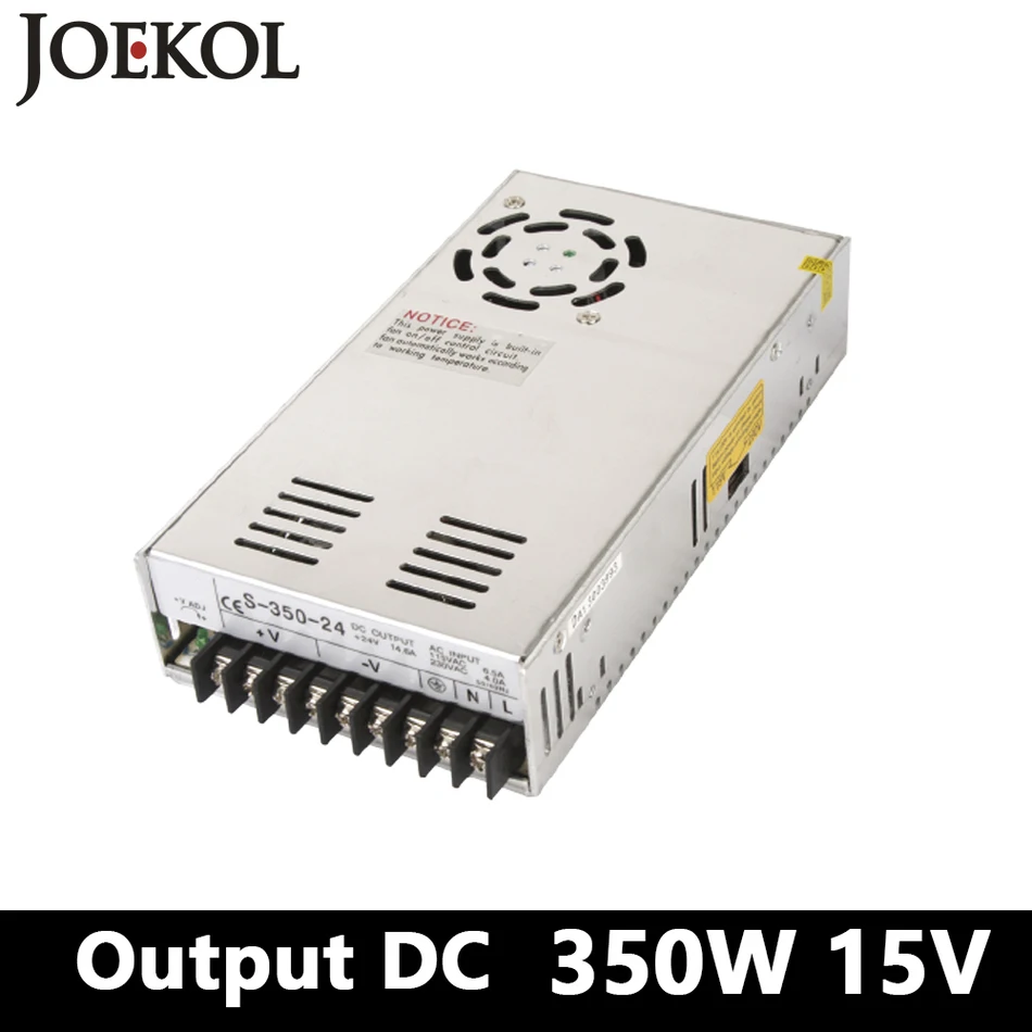 

switching power supply 350W 15v 23A,Single Output watt power supply for Led Strip,AC110V/220V Transformer to DC 15V
