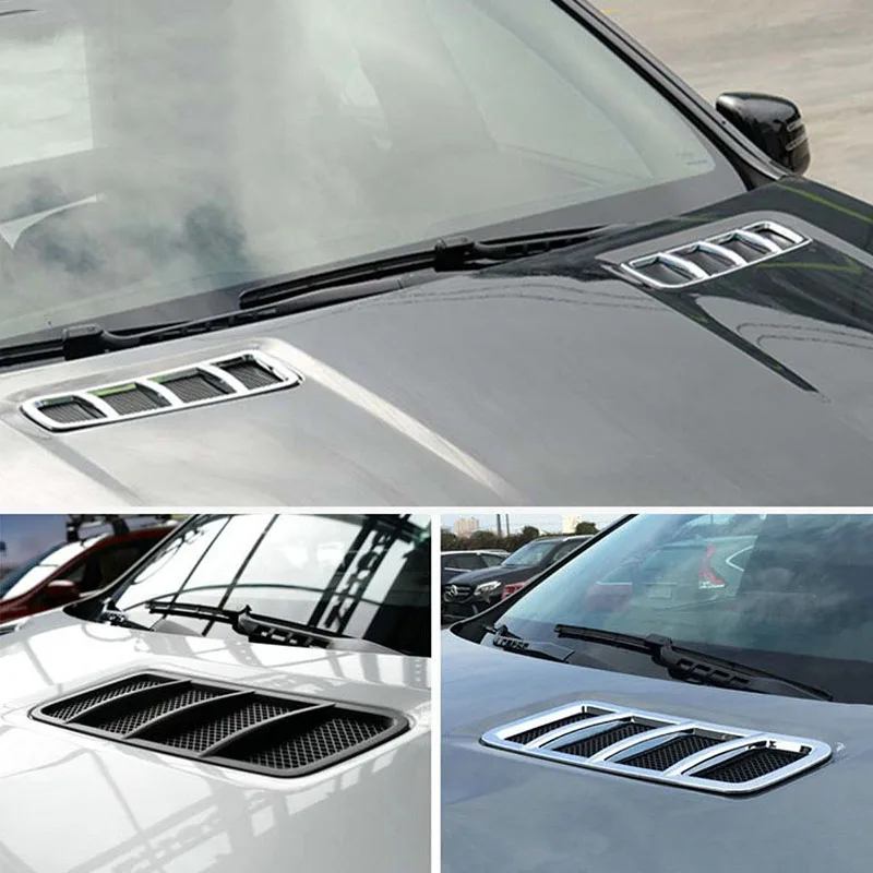 

Silver Car Hood Air Vent Cover Trim For Mercedes-Benz ML W166 GL X166 GLE GLS Car Hood Air Vent Cover Trim Decorative Frame