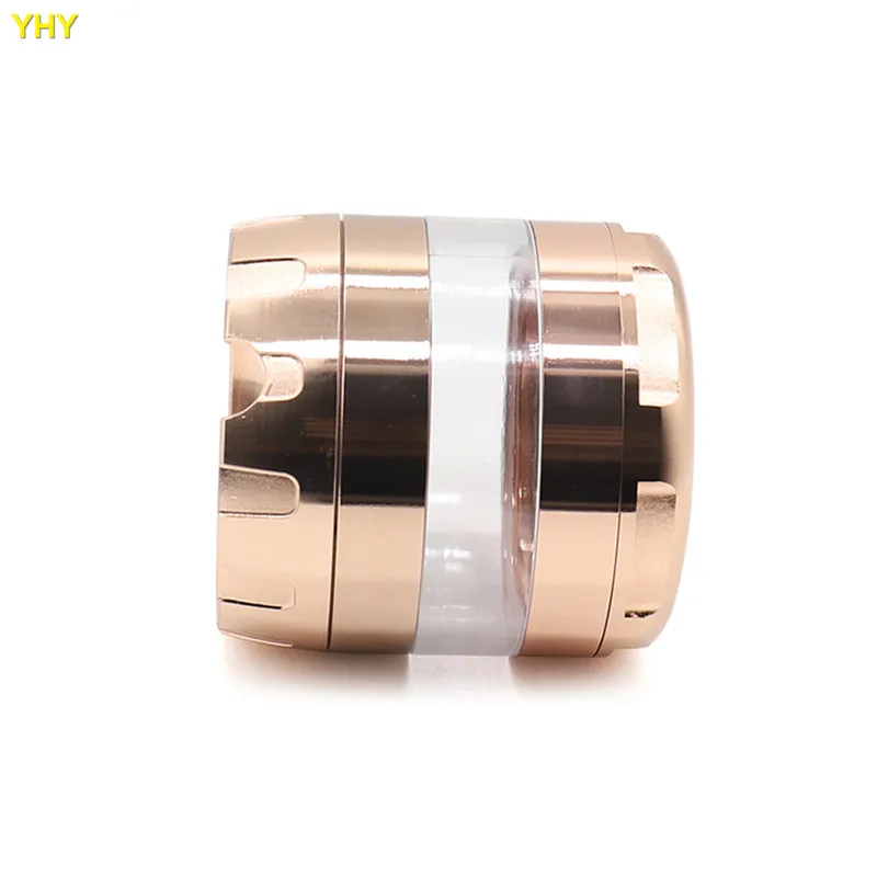 4 Layer Rose Gold Aluminum Herbal Herb Tobacco Grinder Smoke Grinders Metal Grinder for Weed Smoking Accessories05