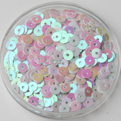 100g(17500pcs) 4mm AB White Color Flat Round Loose Sequins Paillettes Sewing Wedding Craft for Kids DIY Garment Accessories | Дом и сад