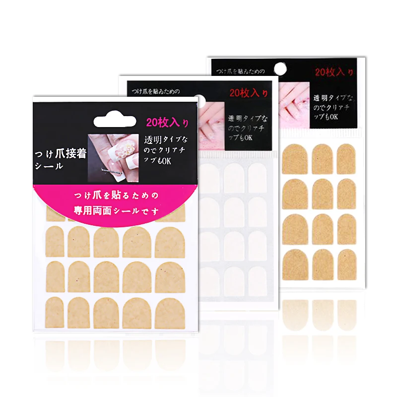 

8 styles Self-adhesive gel False Nails Double-sided Adhesive Stickers Double Side Adhesive Tape For False Nail Toes Tips N25BX