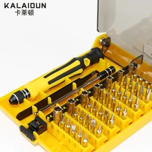 Precisión 45 En 1 juego de Destornilladores Torx MIni Magnética herramientas de mano kit de reparación de apertura phone tools 4S ipad hardware herramientas