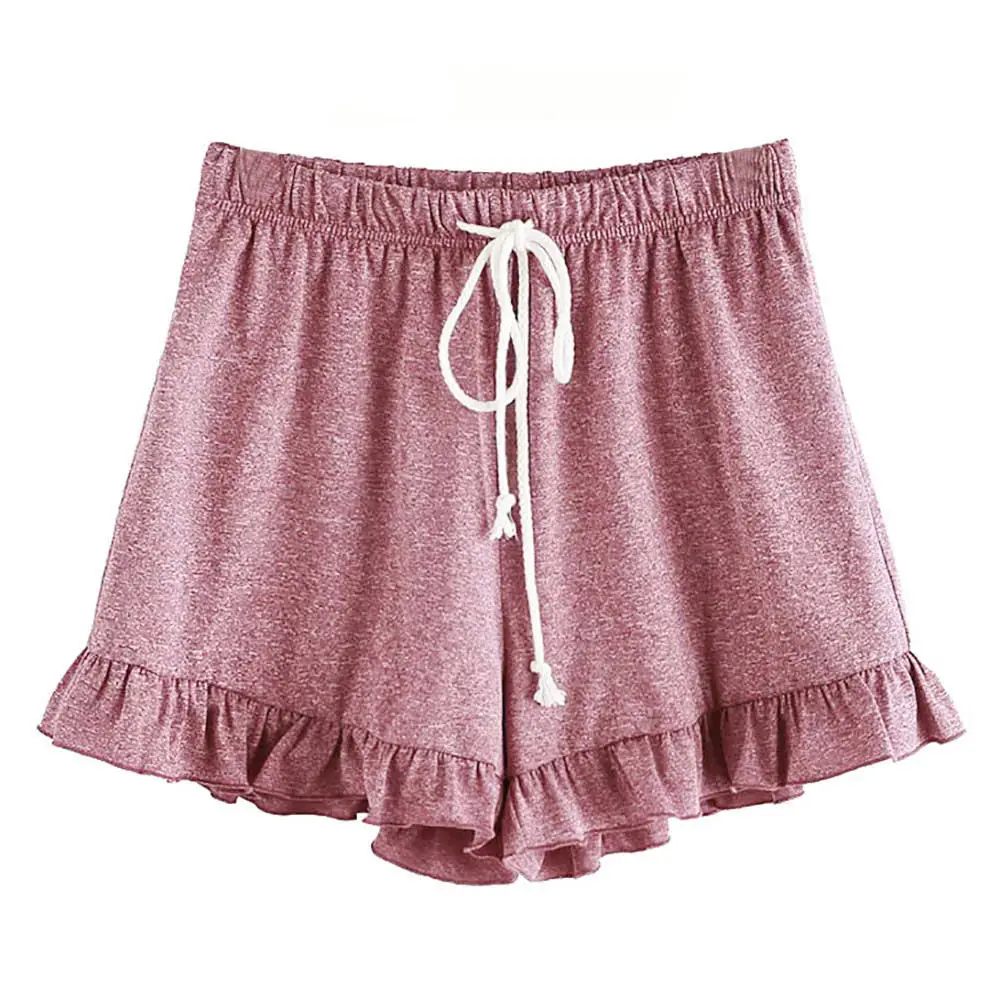 Summer Women Short Pants Solid Rope Straps Mid Waist Elastic Loose Shorts Waist Ringer Shorts Pants Wholesale And Freeship F#J12 (4)