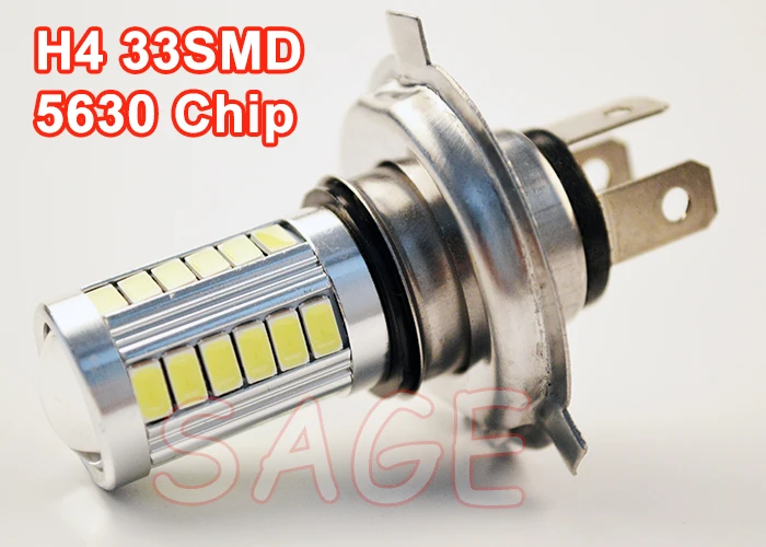 Hippcron супер белый H4 H7 H8 H11 9005 9006 1156 1157 33SMD светодиодный Авто противотуманных фар автомобиля лампы 6000K с объективом 5630 светодиодный чип