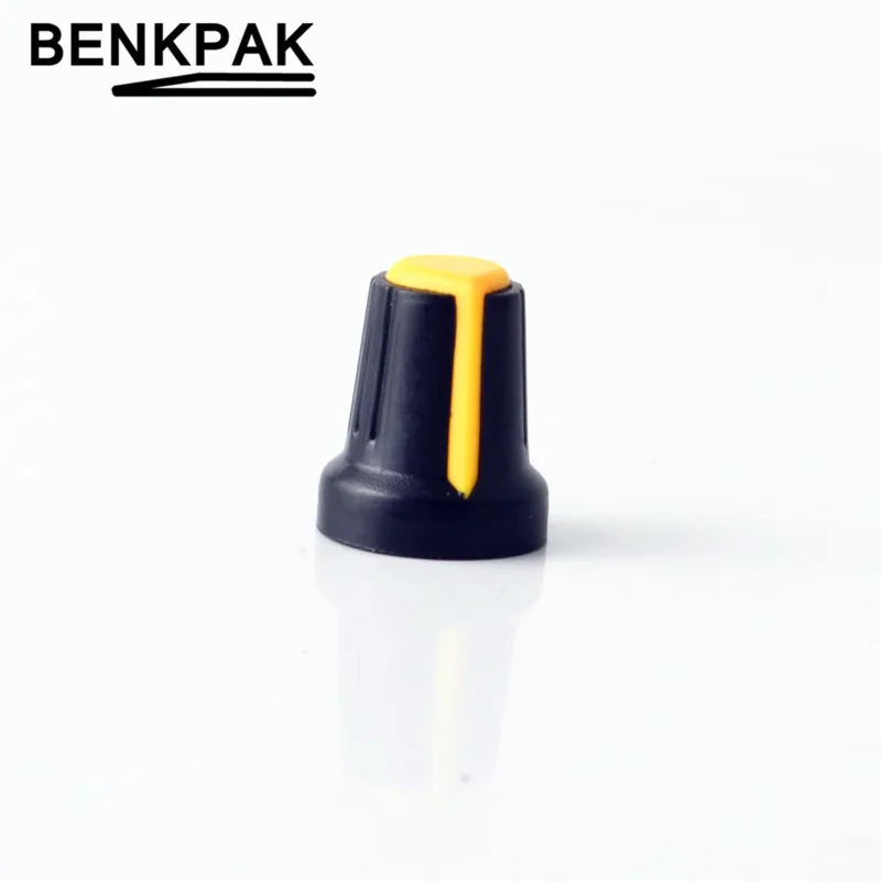 12 шт. 6 мм Переключатель потенциометра Ручка 15*17 см roaty ручка - Цвет: Цвет: желтый