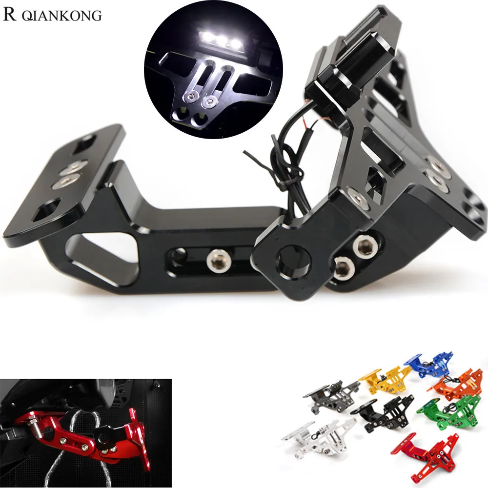 

Motorcycle License Plate Bracket Licence Plate Holder Frame Number Plate For yamaha YZF R1 R6 Tmax 500 tma530 2006-2015 2013-16