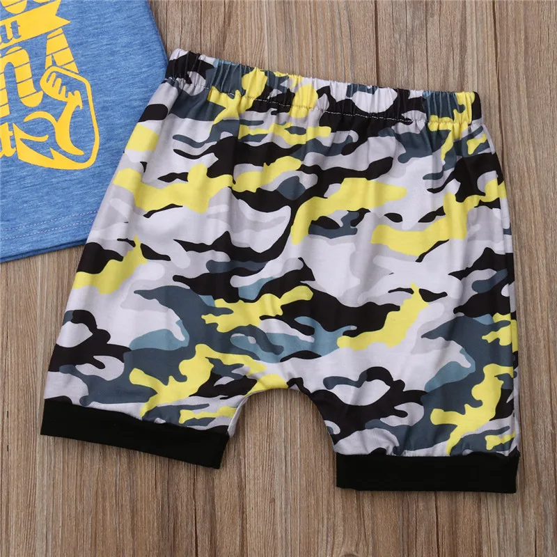 Одежда для маленьких мальчиков летние комплекты модная футболка с короткими