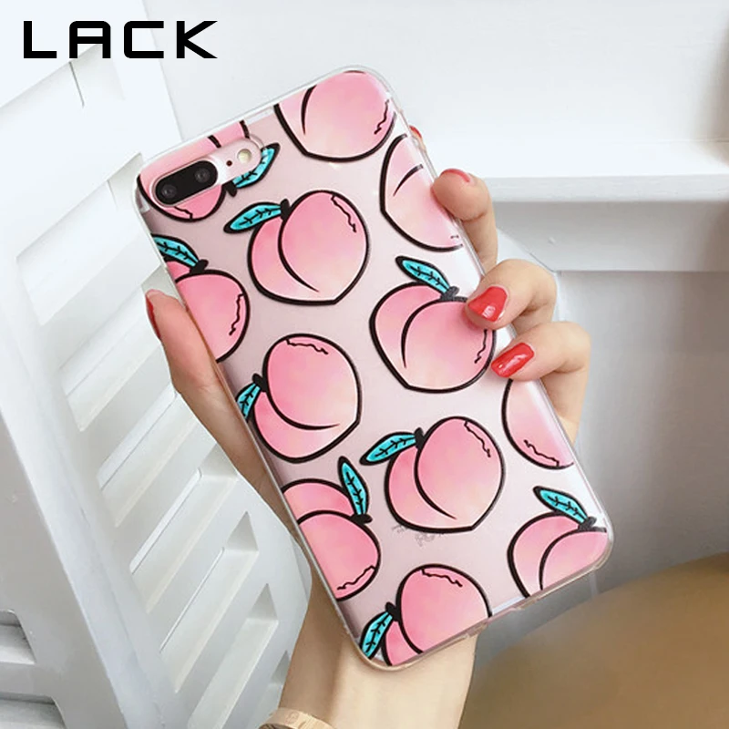 LACK Many Juicy Peach Phone Case For iphone 7 X 6 6S 8 Plus Cover Ultra Slim Soft TPU Cases Cartoon Fruits Capa |