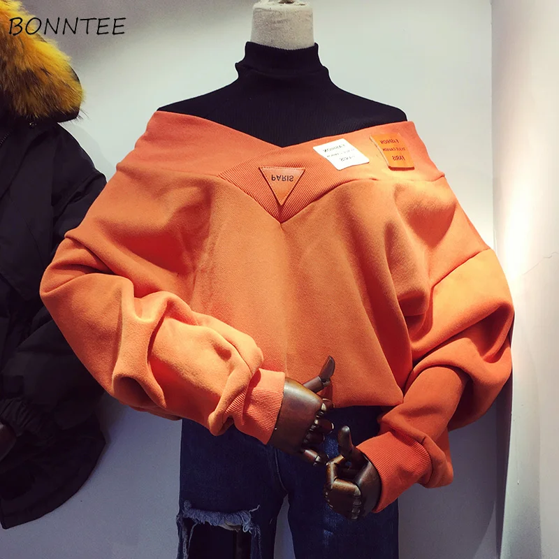 

Hoodies Women Warm Thicker Plus Velvet Solid Patchwork False Two-piece Turtleneck Womens Hoodie Leisure Trendy Chic Korean Style