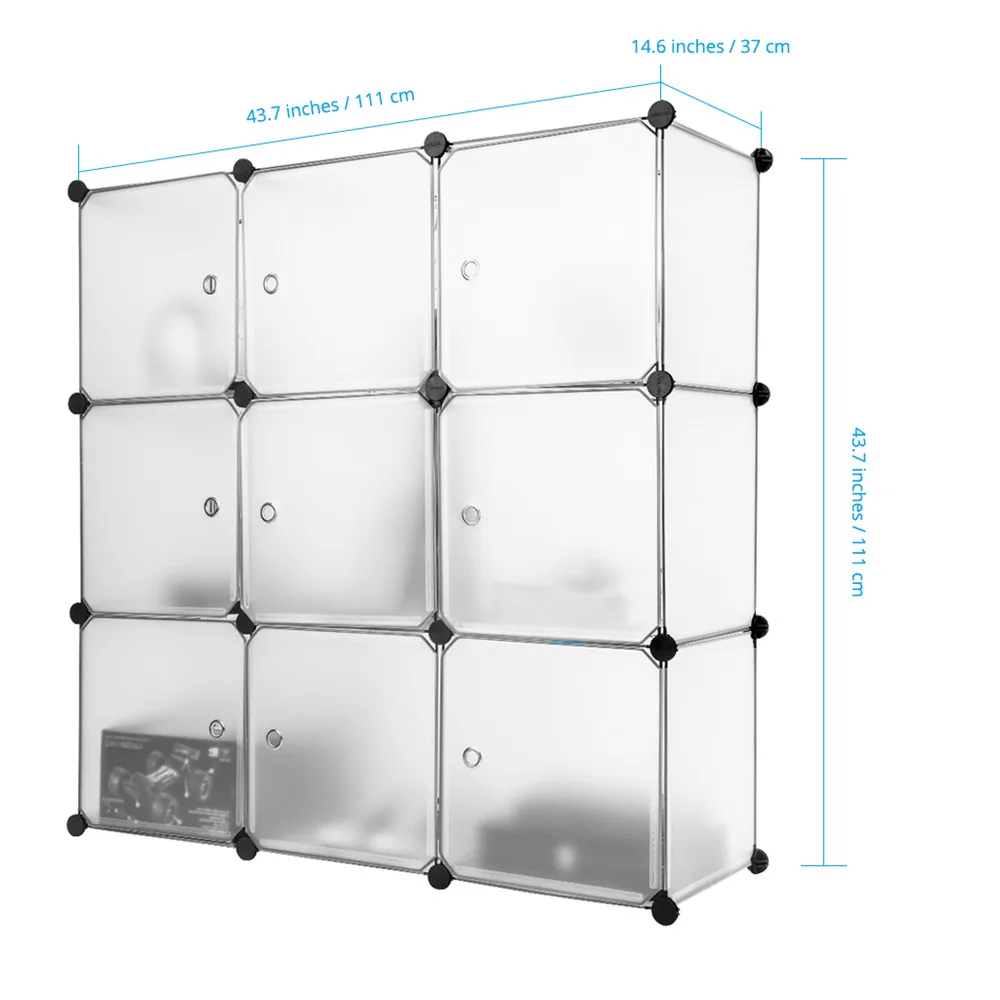 Finether 9 куб Блокировка модульный органайзер для хранения стеллажная система шкаф