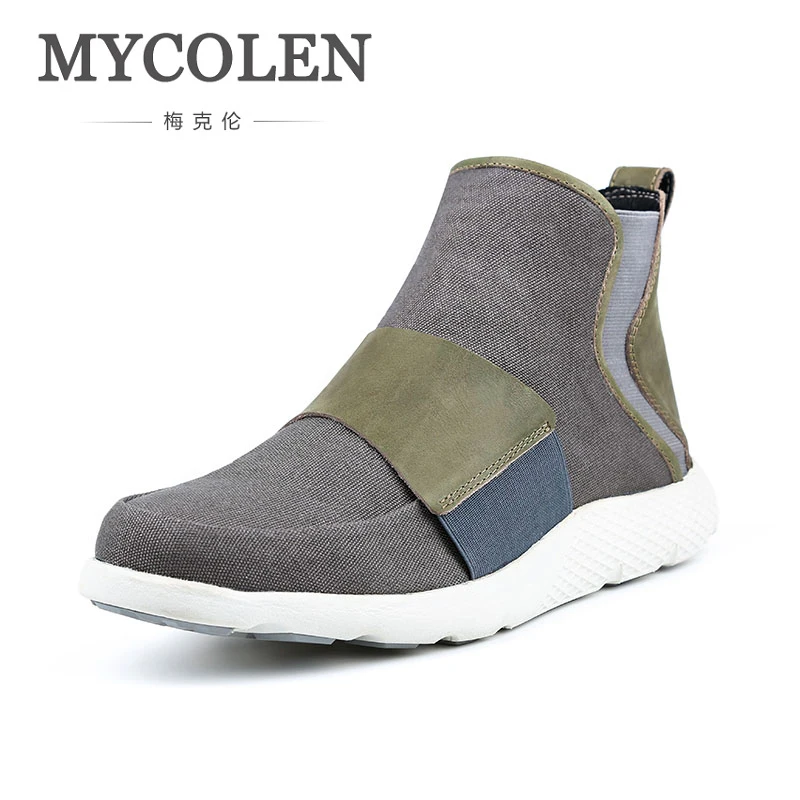 

MYCOLEN Snow Boots Men'S Handmade Men'S Shoes Fashion Brand Adult Winter Fur Comfortable Ankle Shoes Men'S Boots Leather