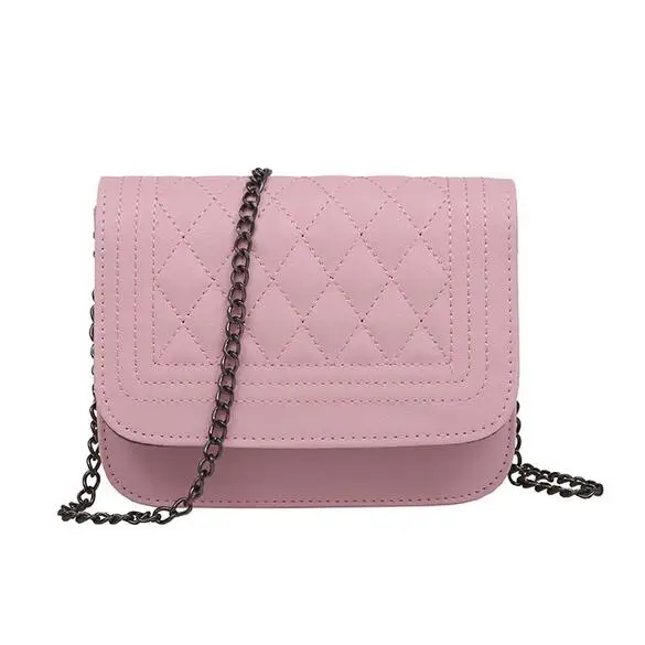 

Sweet Lady Phone bag 2018 Spring New Fashion Handbags High-quality PU Leather Women bag Small Square Plaid Chain Shoulder bags