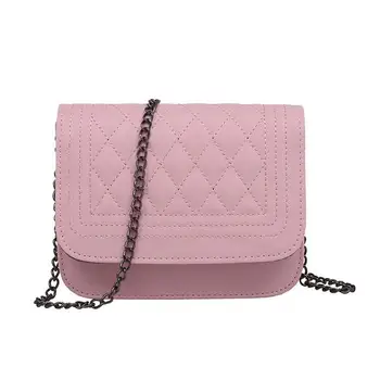 

Sweet Lady Phone bag 2018 Spring New Fashion Handbags High-quality PU Leather Women bag Small Square Plaid Chain Shoulder bags