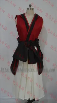 

Donten ni Warau Soramaru Kumo Dress Uniform Cosplay Anime Costume Red and White Kimono Dress Skirt Free Shipping