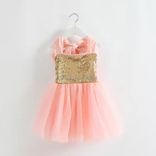 Эксклюзивное Новое Стильное милое платье-пачка с поясом и блестками для девочек платья для маленьких девочек рождественские платья 5 шт./партия