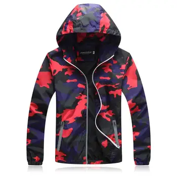 

2018 Spring Autumn Mens Casual Camouflage Hoodie Jacket Men Waterproof Clothes Men'S Windbreaker Coat Male Outwear Plus Size 4XL