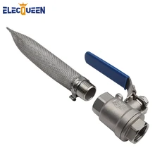 1/" NPT фильтры для пивоварения из нержавеющей стали 304 шаровой клапан из нержавеющей стали и 6" л Базука экран чайник, доморощенные аксессуары