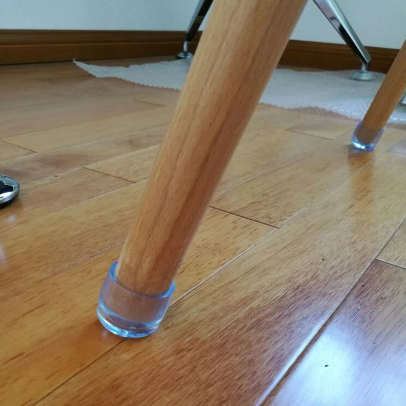 4Pcs Transparent Chair Leg Caps Non-slip Furniture Table Floor Feet Cover Protector Pads Rubber furniture hole plugs Home decor
