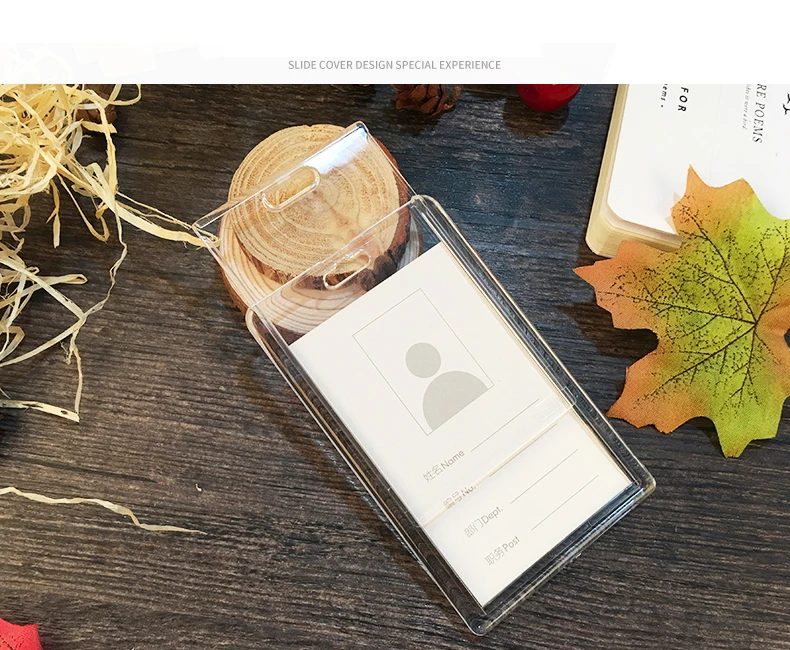 Кристалл акриловый персонал идентификационная карта имя значок ID карта доступ выставочный значок без шнурков для карт 54X85 мм
